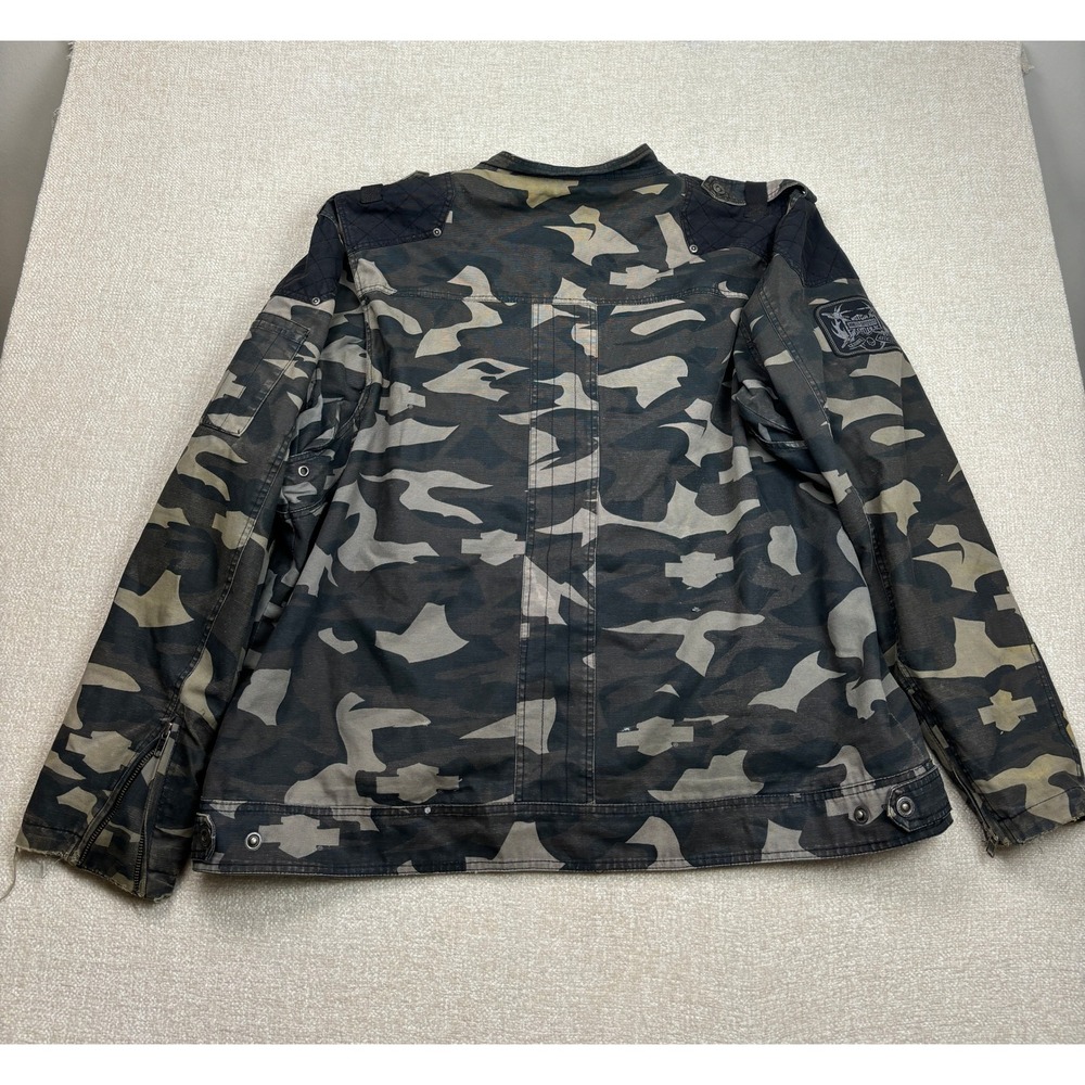 Harley Davidson Mens 3XL Camo Military Riding Jacket Quilted Shoulder - Picture 8 of 9